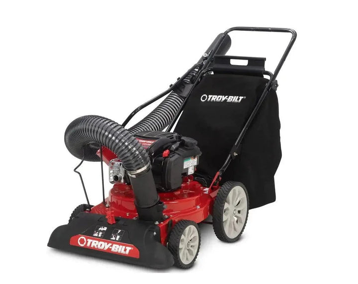 Troy-Bilt 24 in. Leaf Vacuum Head 1.5 in. Chipping Capacity Gas Powered Chipper Shredder Vacuum with High Rear Wheels