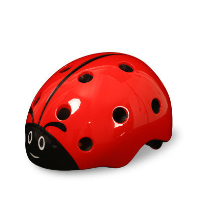 Napxon kids Riding Bicycle Safety Helmet Adjustable Lovely Ladybug Riding Helmet.