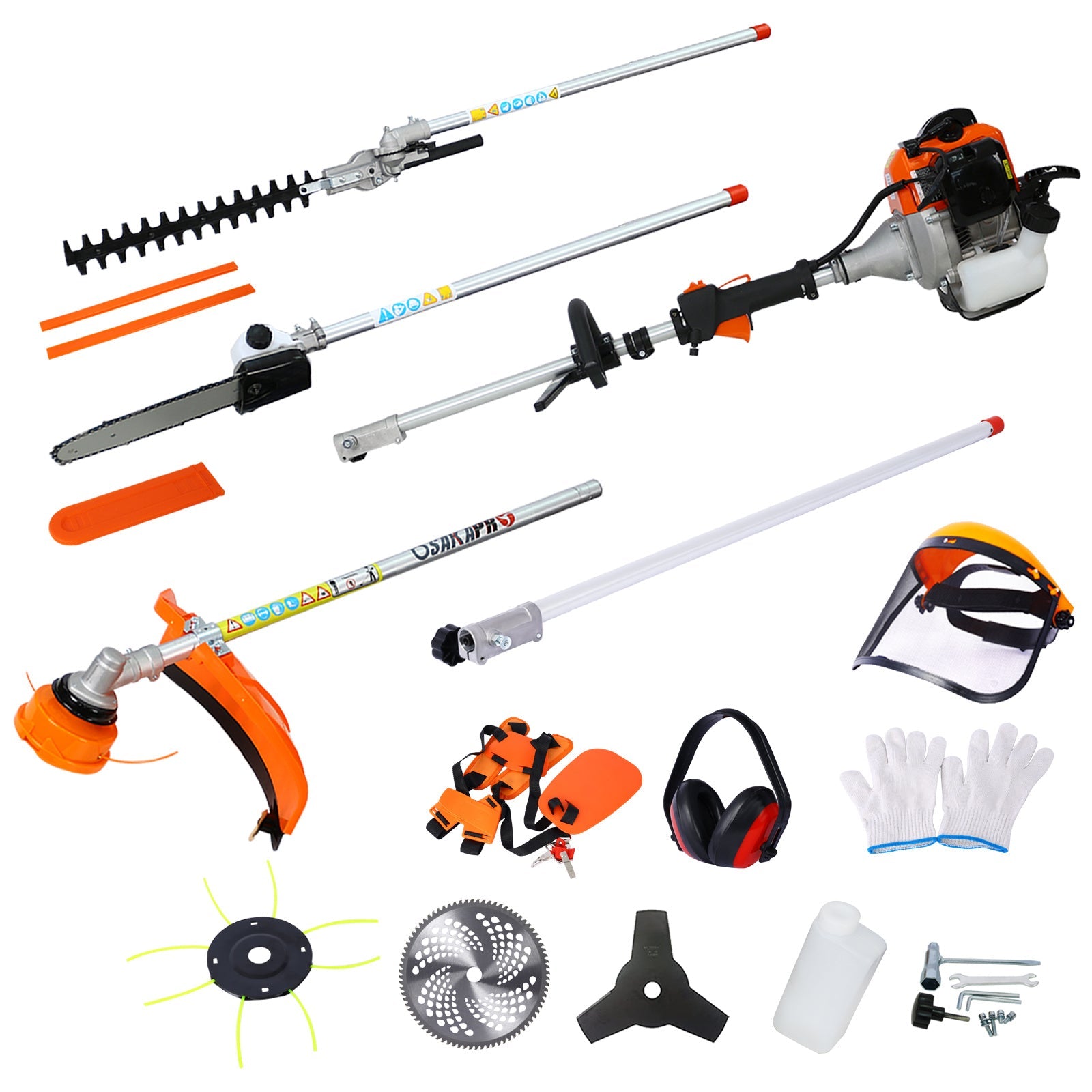 10-in-1 Multi-Functional 52CC Gas Garden Tool System