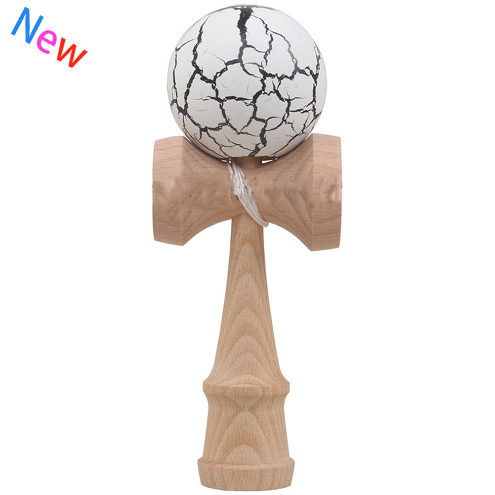 Napxon safety Crack Pattern Toy Bamboo Kendama Best Wooden Educational Toys Kids Toy 7 Colors