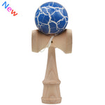 Napxon safety Crack Pattern Toy Bamboo Kendama Best Wooden Educational Toys Kids Toy 7 Colors