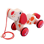 Napxon wooden Animal Puppy Crocodile Trailer Children's Cartoon Parent-child Toddler Car Baby 3-6 Years Old Educational Toys