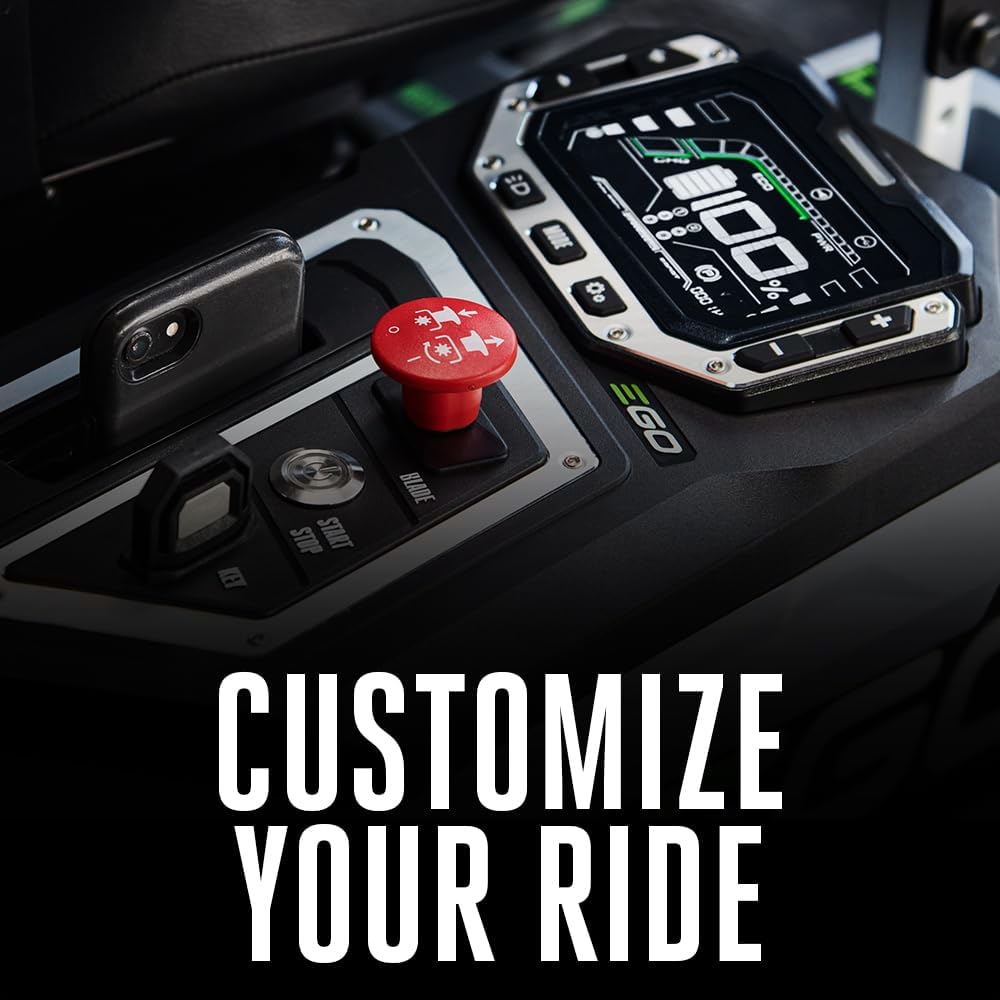 EGO Power+ Electric Riding Lawn Mower, 42" Deck with Zero Turn Radius, Includes (4) 56V 10.0Ah Batteries and Charger ZT4204L