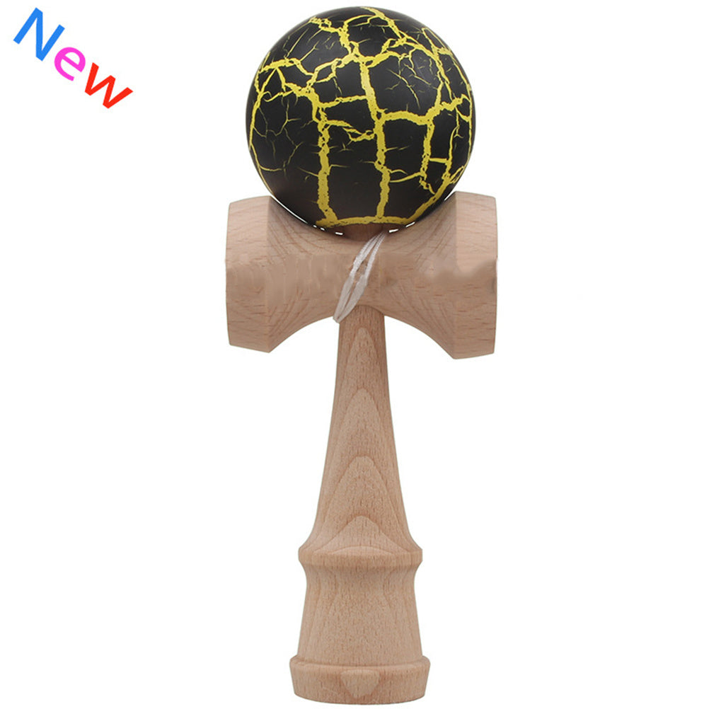 Napxon safety Crack Pattern Toy Bamboo Kendama Best Wooden Educational Toys Kids Toy 7 Colors