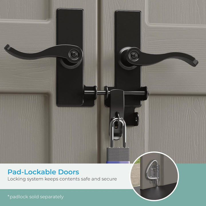 Suncast BMS8100 8 ft. x 10 ft. Tremont Resin Outdoor Storage Shed with Skylights