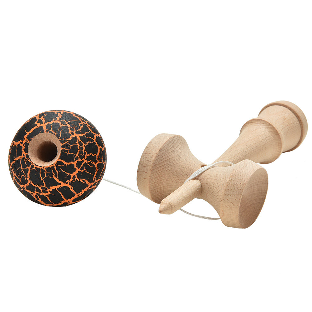 Napxon safety Crack Pattern Toy Bamboo Kendama Best Wooden Educational Toys Kids Toy 7 Colors