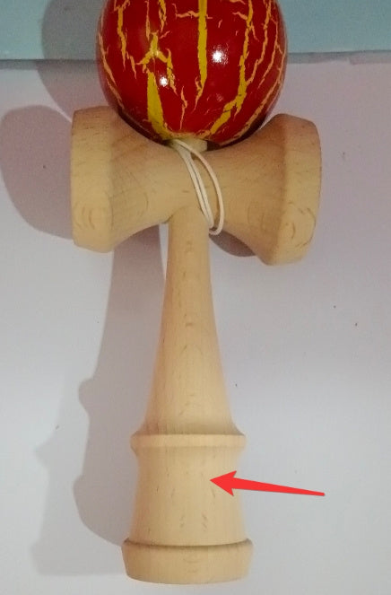 Napxon safety Crack Pattern Toy Bamboo Kendama Best Wooden Educational Toys Kids Toy 7 Colors
