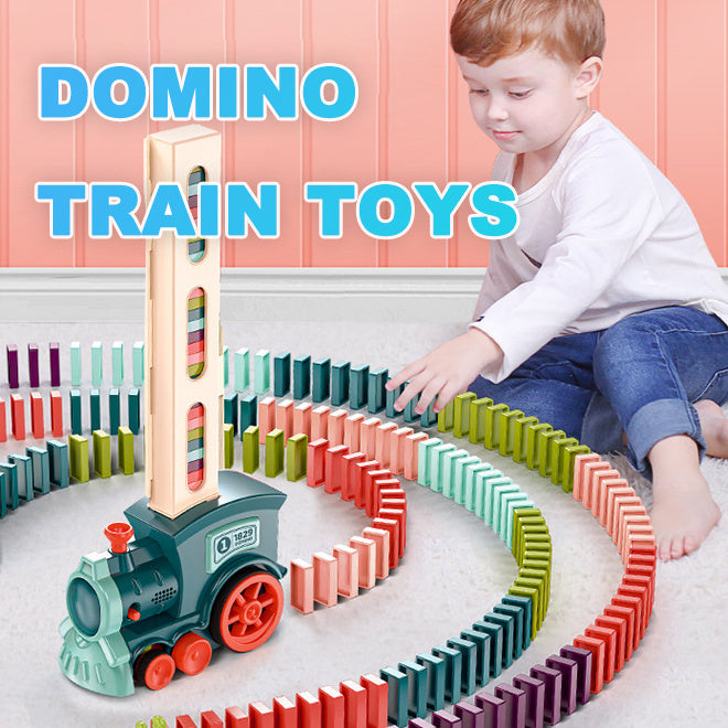 Napxon domino Train Toys Baby Toys Car Puzzle Automatic Release Licensing Electric Building Blocks Train Toy
