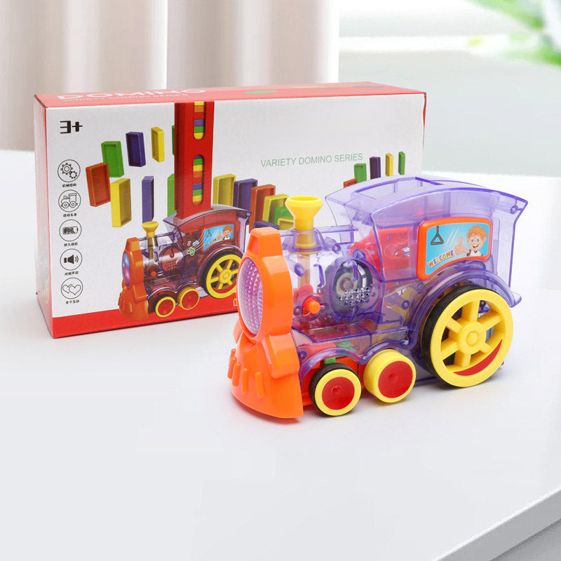 Napxon domino Train Toys Baby Toys Car Puzzle Automatic Release Licensing Electric Building Blocks Train Toy