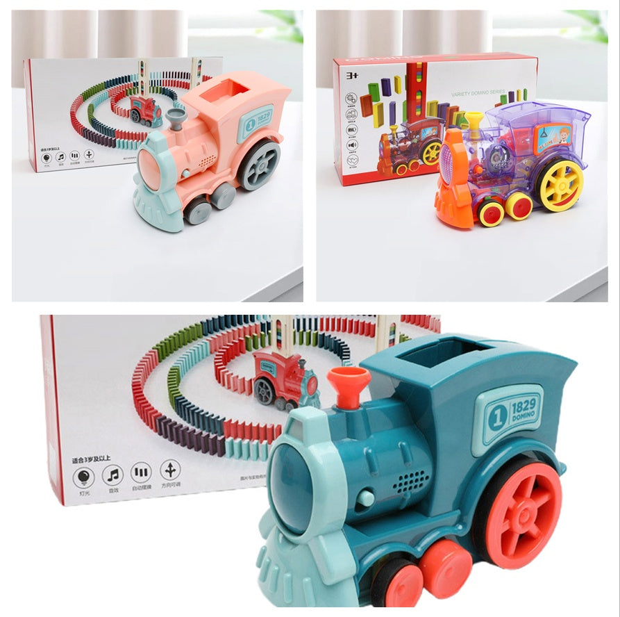 Napxon domino Train Toys Baby Toys Car Puzzle Automatic Release Licensing Electric Building Blocks Train Toy
