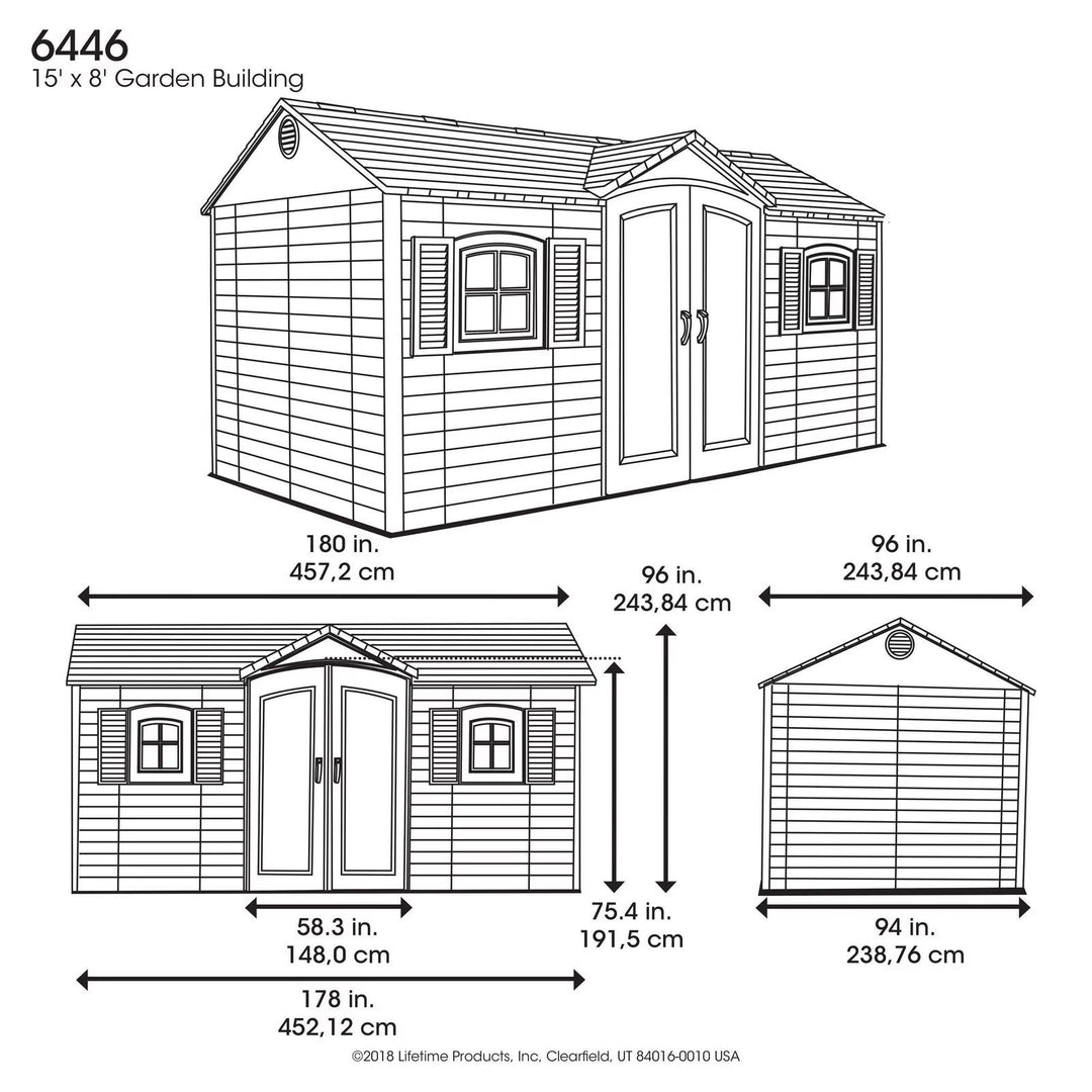 Heartland Coronado 12-ft x 8-ft Gable Engineered Wood Storage Shed with Floor Included